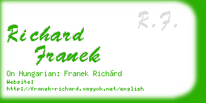 richard franek business card