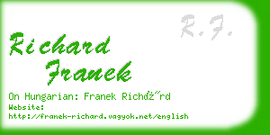 richard franek business card